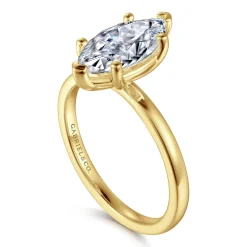 Sale Gabriel & Co. Paula - 14K Yellow Gold Marquise Shape Diamond Engagement Ring