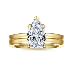 Online Gabriel & Co. Paula - 14K Yellow Gold Pear Shape Diamond Engagement Ring