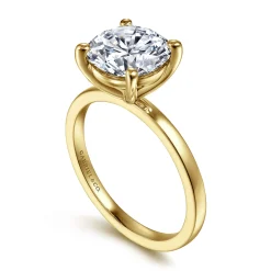 Outlet Gabriel & Co. Paula - 14K Yellow Gold Round Diamond Engagement Ring
