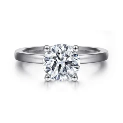 Gabriel & Co. Paula - Platinum Round Diamond Solitaire Engagement Ring