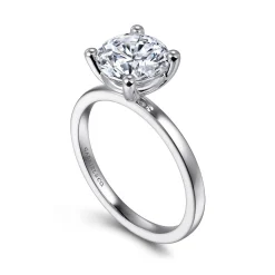 Gabriel & Co. Paula - Platinum Round Diamond Solitaire Engagement Ring