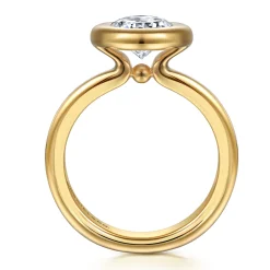 Online Gabriel & Co. Pauline - 14K Yellow Gold Bezel Set Oval Diamond Engagement Ring