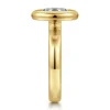 New Gabriel & Co. Pauline - 14K Yellow Gold Bezel Set Oval Diamond Engagement Ring