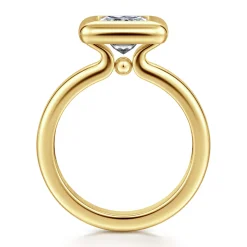 Online Gabriel & Co. Pauline - 14K Yellow Gold Bezel Set Princess Cut Diamond Engagement Ring