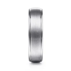 Gabriel & Co. Paul - 14K White Gold 6mm - Men's Wedding Band in Satin Finish