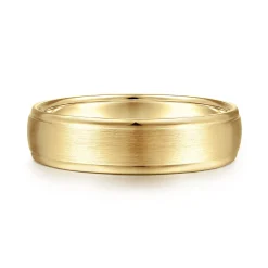 Online Gabriel & Co. Paul - 14K Yellow Gold 6mm - Men's Wedding Band in Satin Finish