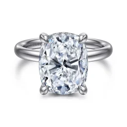 Gabriel & Co. Peace - 14K White Gold Elongated Cushion Diamond Engagement Ring