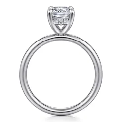 Discount Gabriel & Co. Peace - 14K White Gold Elongated Cushion Diamond Engagement Ring