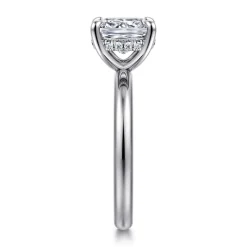 Discount Gabriel & Co. Peace - 14K White Gold Elongated Cushion Diamond Engagement Ring