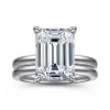 Clearance Gabriel & Co. Peace - 14K White Gold Emerald Cut Diamond Engagement Ring