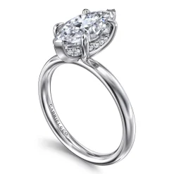 Outlet Gabriel & Co. Peace - 14K White Gold Marquise Shape Diamond Engagement Ring