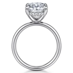 Outlet Gabriel & Co. Peace - 14K White Gold Oval Diamond Engagement Ring