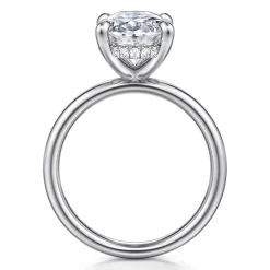 Online Gabriel & Co. Peace - 14K White Gold Oval Diamond Engagement Ring