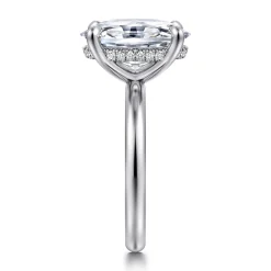 Online Gabriel & Co. Peace - 14K White Gold Oval Diamond Engagement Ring