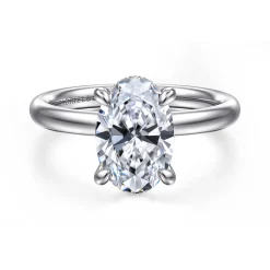 Online Gabriel & Co. Peace - 14K White Gold Oval Diamond Engagement Ring