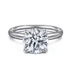 New Gabriel & Co. Peace - 14K White Gold Round Diamond Engagement Ring