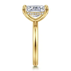 Gabriel & Co. Peace - 14K Yellow Gold Elongated Cushion Diamond Engagement Ring