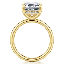 Gabriel & Co. Peace - 14K Yellow Gold Emerald Cut Diamond Engagement Ring