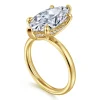 Clearance Gabriel & Co. Peace - 14K Yellow Gold Marquise Shape Diamond Engagement Ring