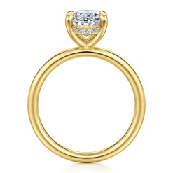 Gabriel & Co. Peace - 14K Yellow Gold Oval Diamond Engagement Ring