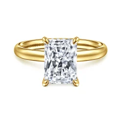 Sale Gabriel & Co. Peace - 14K Yellow Gold Radiant Diamond and Engagement Ring
