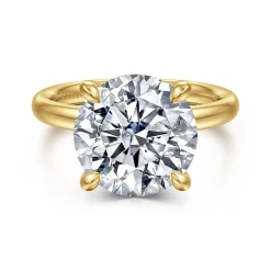 Online Gabriel & Co. Peace - 14K Yellow Gold Round Diamond Engagement Ring