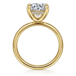 Outlet Gabriel & Co. Peace - 14K Yellow Gold Round Diamond Engagement Ring