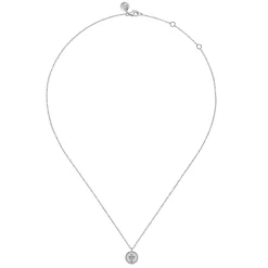 Discount Gabriel & Co. Pendant Necklace Cross 925 Sterling Silver Diamond 0.03ct Bujukan