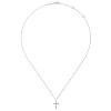Hot Gabriel & Co. Pendant Necklace Cross 925 Sterling Silver Diamond 0.01ct