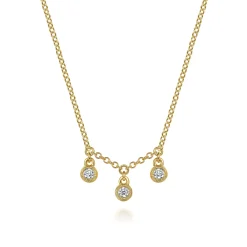 Clearance Gabriel & Co. Pendant Necklace Drop 14K Yellow Gold Diamond 0.09ct