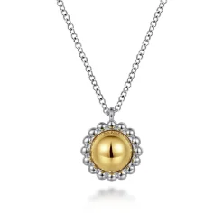 Best Gabriel & Co. Pendant Necklace 14K Yellow Gold and 925 Sterling Silver