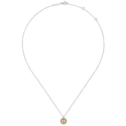 Best Gabriel & Co. Pendant Necklace 14K Yellow Gold and 925 Sterling Silver