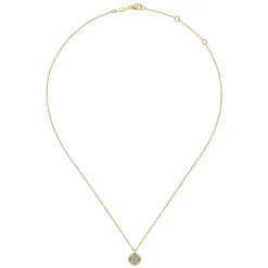 Best Gabriel & Co. Pendant Necklace 14K Yellow Gold Diamond 0.25ct
