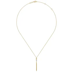 New Gabriel & Co. Pendant Necklace 14K Yellow Gold Diamond Drop 0.03ct