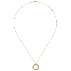 Sale Gabriel & Co. Pendant Necklace 14K Yellow Gold Rope Bujukan