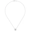 Discount Gabriel & Co. Pendant Necklace 925 Sterling Silver White Sapphire