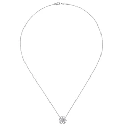 Discount Gabriel & Co. Pendant Necklace 925 Sterling Silver White Sapphire