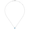 Best Gabriel & Co. Pendant Necklace 925 Sterling Silver Diamond and Blue Topaz 0.02ct