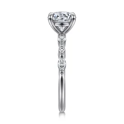 Sale Gabriel & Co. Perry - 14K White Gold Round Diamond Engagement Ring