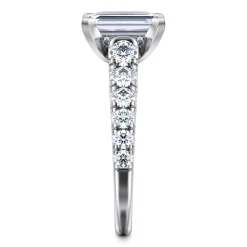 Clearance Gabriel & Co. Piper - 14K White Gold Emerald Cut Diamond Engagement Ring