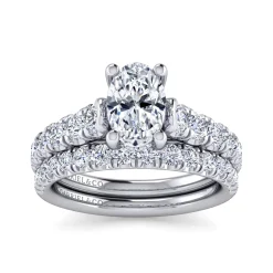 Discount Gabriel & Co. Piper - 14K White Gold Oval Diamond Engagement Ring