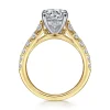 Outlet Gabriel & Co. Piper - 14K White-Yellow Gold Round Diamond Engagement Ring