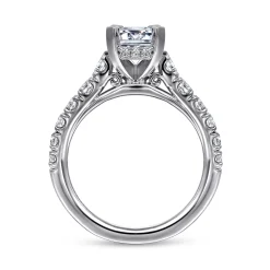 Best Gabriel & Co. Piper - Platinum Emerald Cut Diamond Engagement Ring