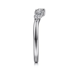 Online Gabriel & Co. Platinum Curved Diamond Anniversary Band - 0.25 ct