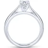 New Gabriel & Co. Polly - Platinum Princess Cut Diamond Engagement Ring