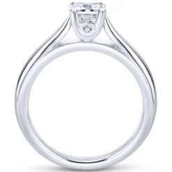 New Gabriel & Co. Polly - Platinum Princess Cut Diamond Engagement Ring