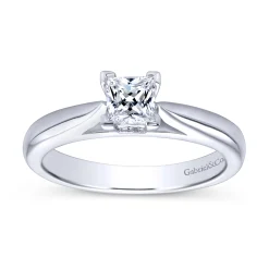 New Gabriel & Co. Polly - Platinum Princess Cut Diamond Engagement Ring