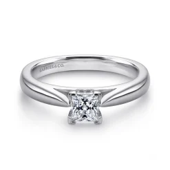 New Gabriel & Co. Polly - Platinum Princess Cut Diamond Engagement Ring