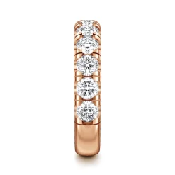 Sale Gabriel & Co. Portofino - 14K Rose Gold Round 11 Stone Diamond Anniversary Band - 2 ct