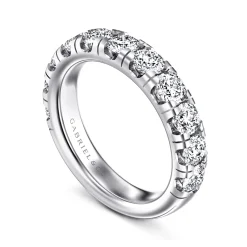 Best Gabriel & Co. Portofino - 14K White Gold Round 11 Stone Diamond Anniversary Band - 2 ct